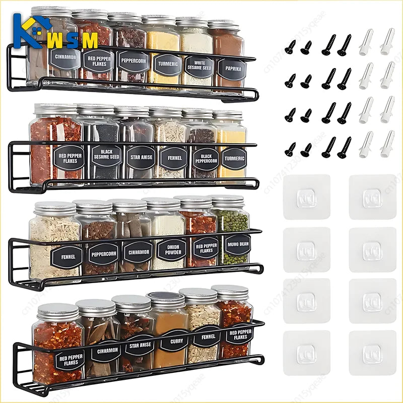 Iron Wall Mounted Spice Rack